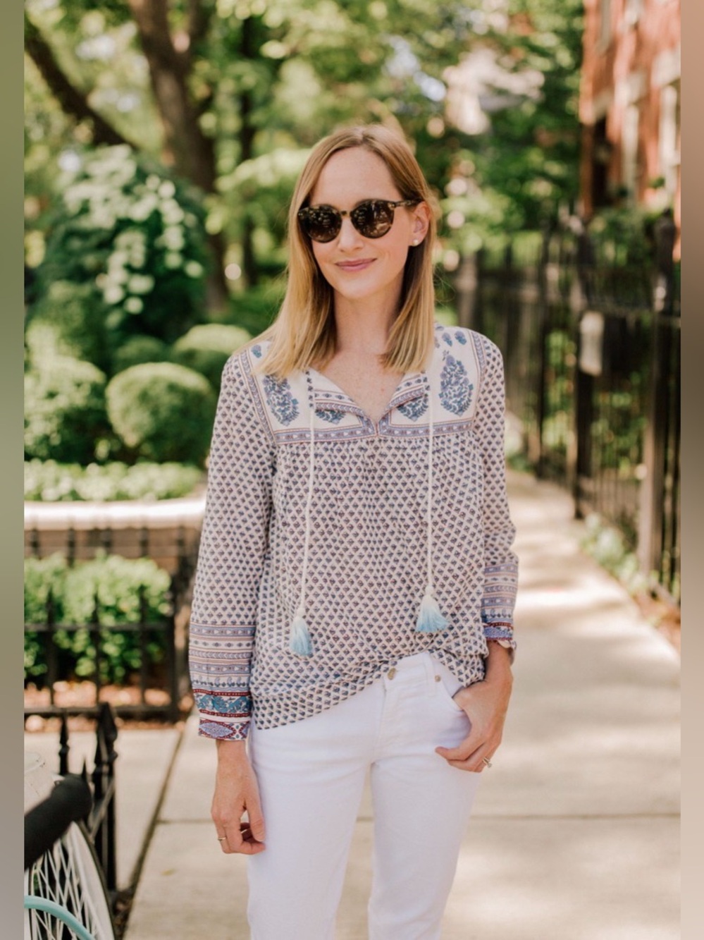 J. Crew Paisley Print Popover Peasant Blouse  Size 6
